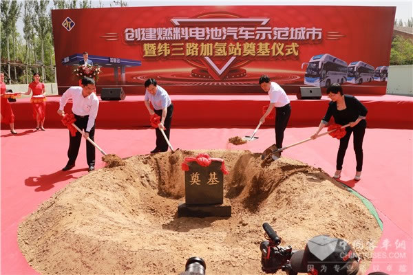 备战冬奥| 张家口又一加氢站奠基，规划年底前建成10座