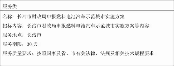 预算170万元 长治、大同两市申报燃料电池汽车示范城市实施方案