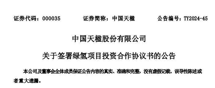 48.5亿！中国天楹再投绿氢